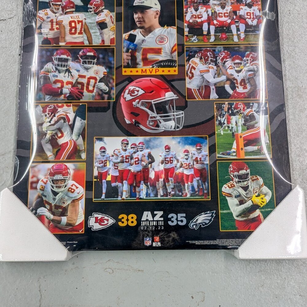 Super Bowl LVII 2023 Kansas City Chiefs - Champions 16x20" Poster-Plaque *NEW* - Picture 3 of 5
